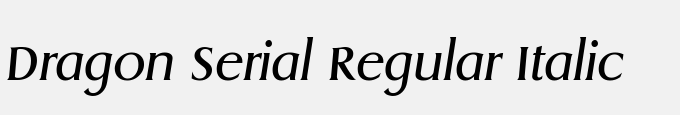 Dragon-Serial-Regular Italic
